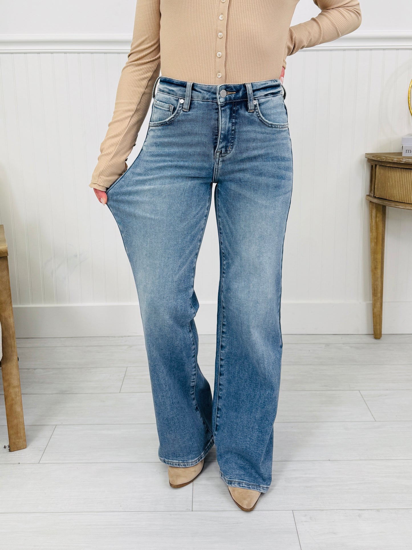 Fit Just Right Wide Leg Jeans With Tummy Control in Four Inseams