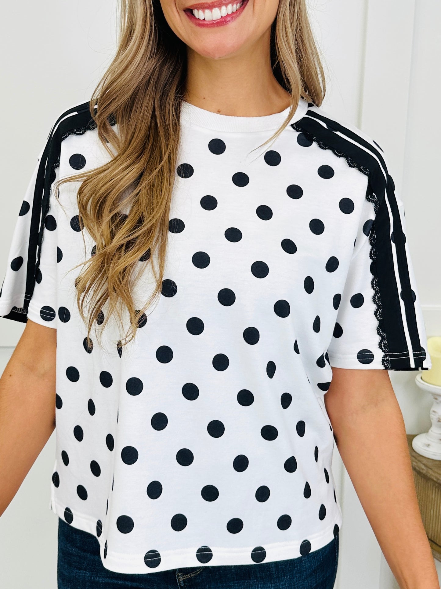 Dot & Lace Top
