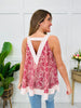 Let It Be Lovely Tank Top In Red Multi