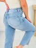 Along For The Ride Wide Leg Cropped Jeans With Tummy Control