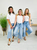 Basic in The Best Way Tummy Control Cropped Wide Leg Jeans