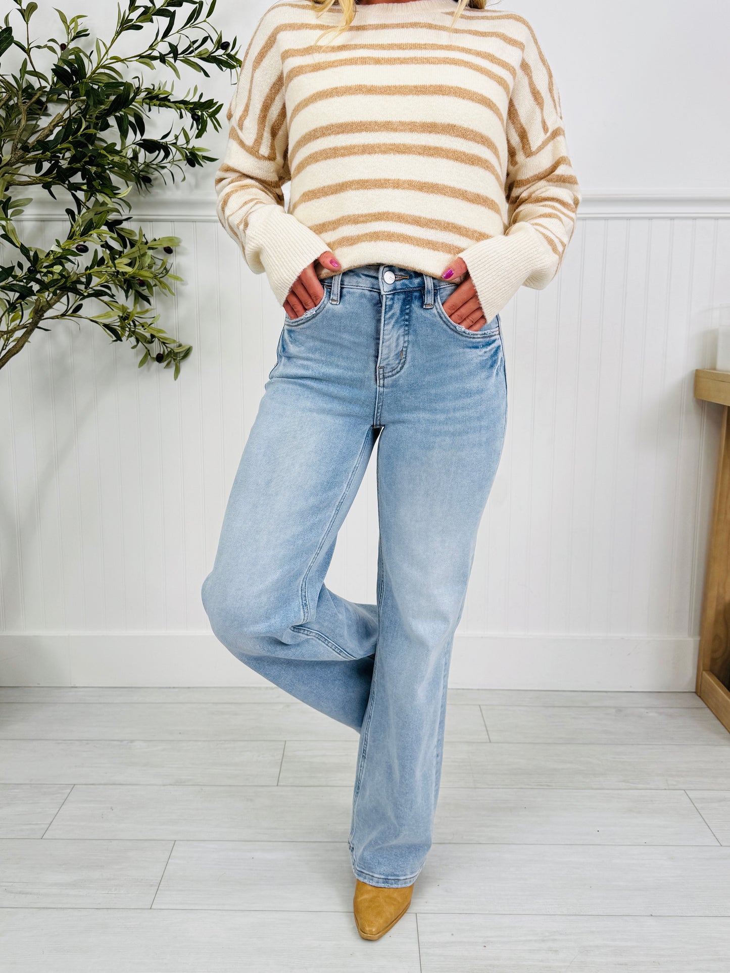 Your Best Side Wide Leg Tummy Control Jeans in Multiple Inseams