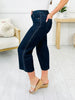 Judy Blue Braid and Boujee Cropped Wide Leg Jeans