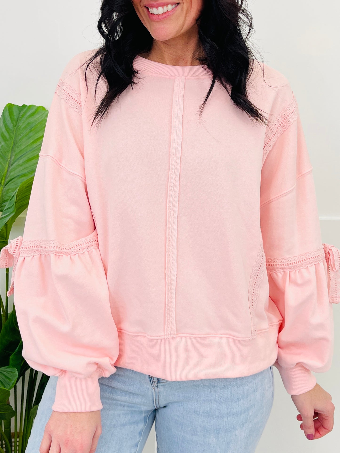 Fairytale Flutters Sweatshirt In Pink