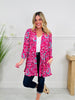 Layered in Spring Cardigan in Pink Print
