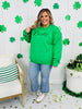 Green Glitter Lucky Crewneck Sweatshirt