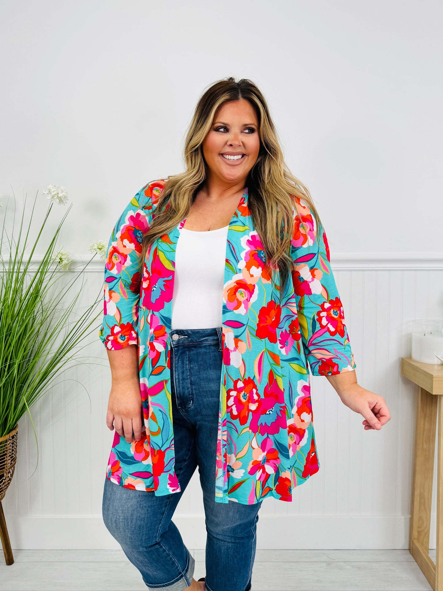 Layered in Spring Cardigan In Floral Print