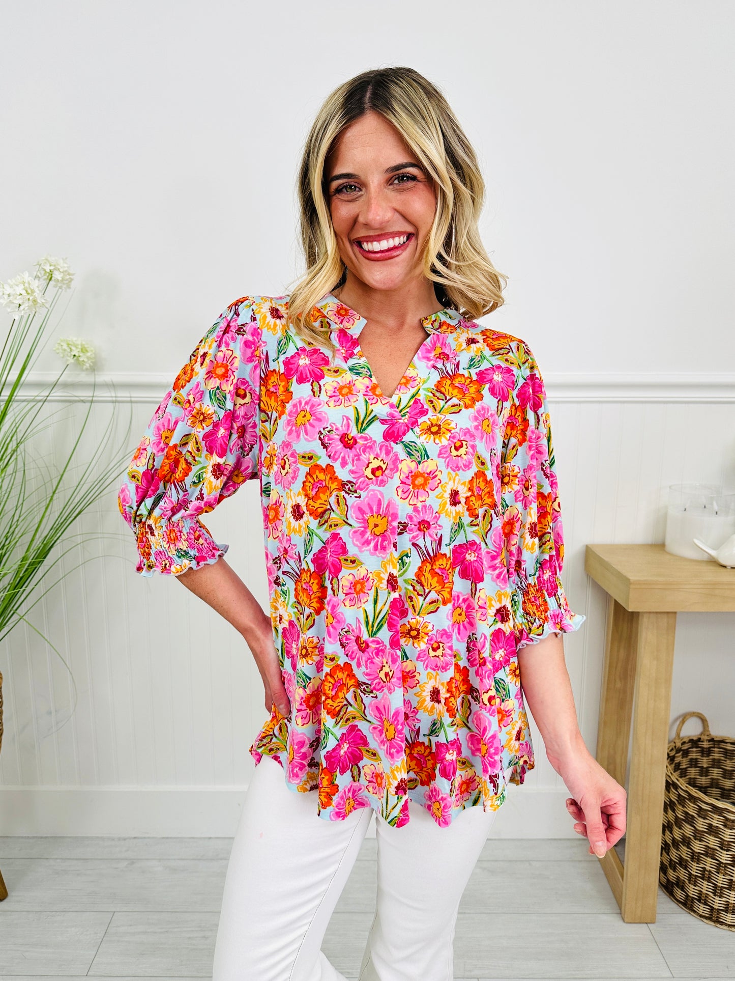 Step Into Spring Top in Savannah Print