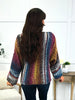 Autumn Palette Sweater In Burgundy Multi