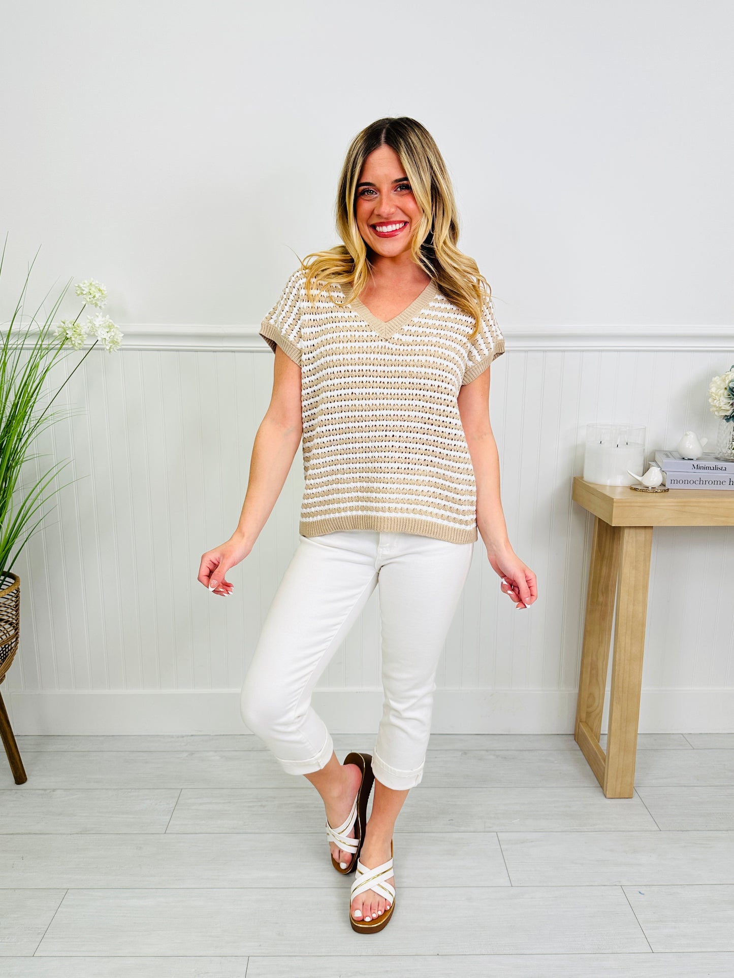 Nautical Knit Top In Multiple Colors