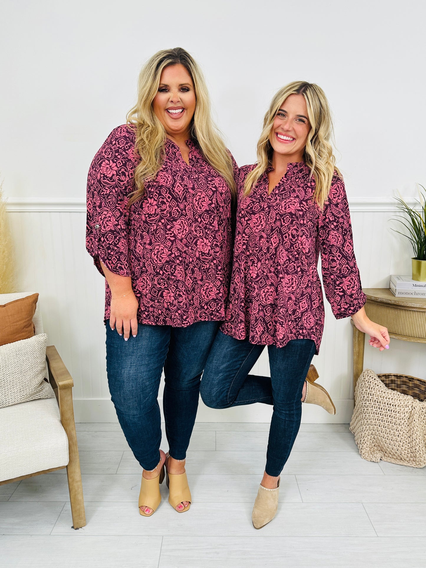 Fall Into You Top in Maroon