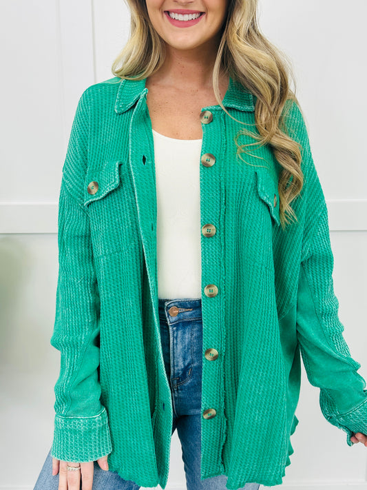 Casual Commitment Shacket in Multiple Colors!