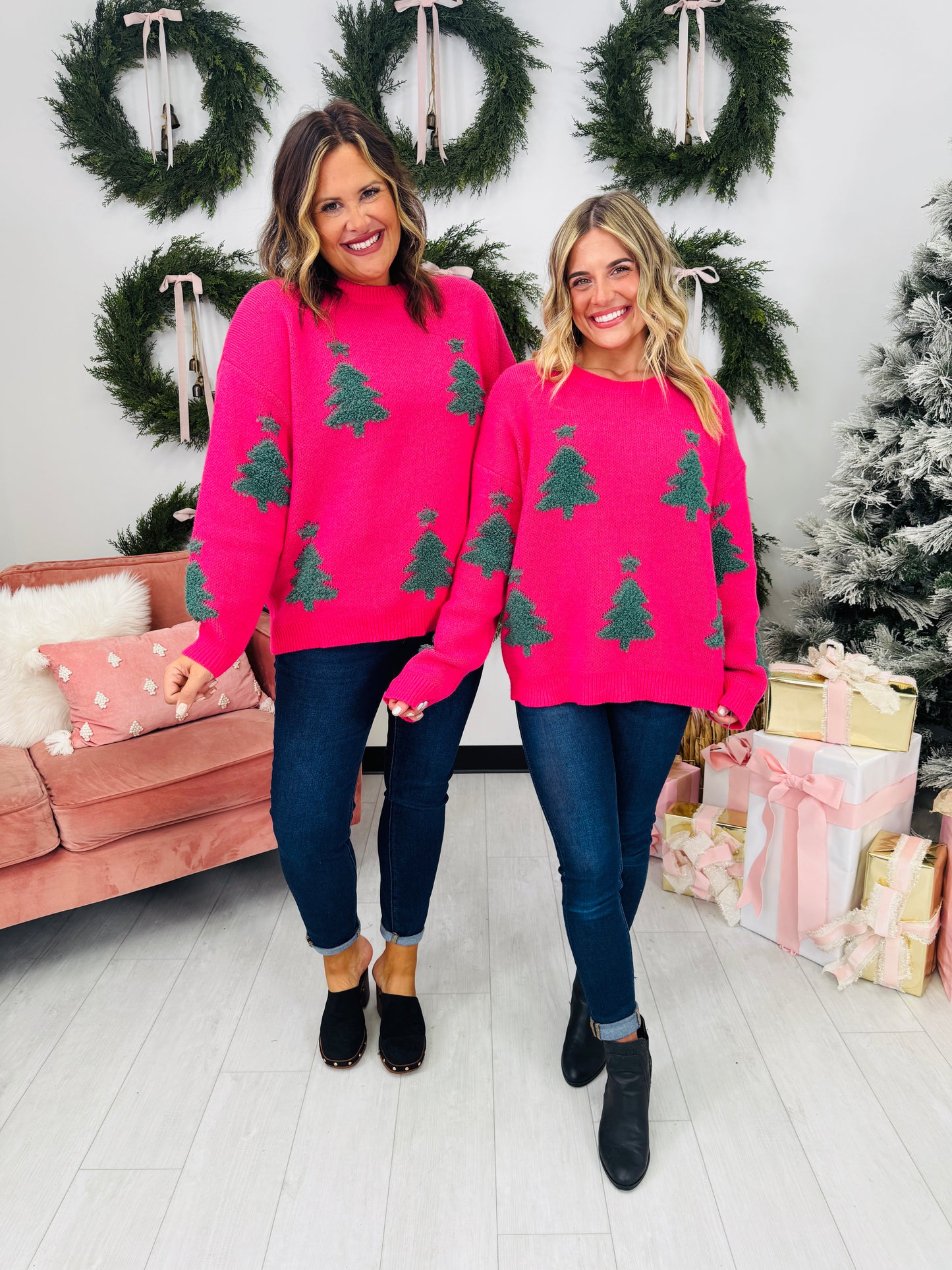Dreaming Of A Pink Christmas Sweater