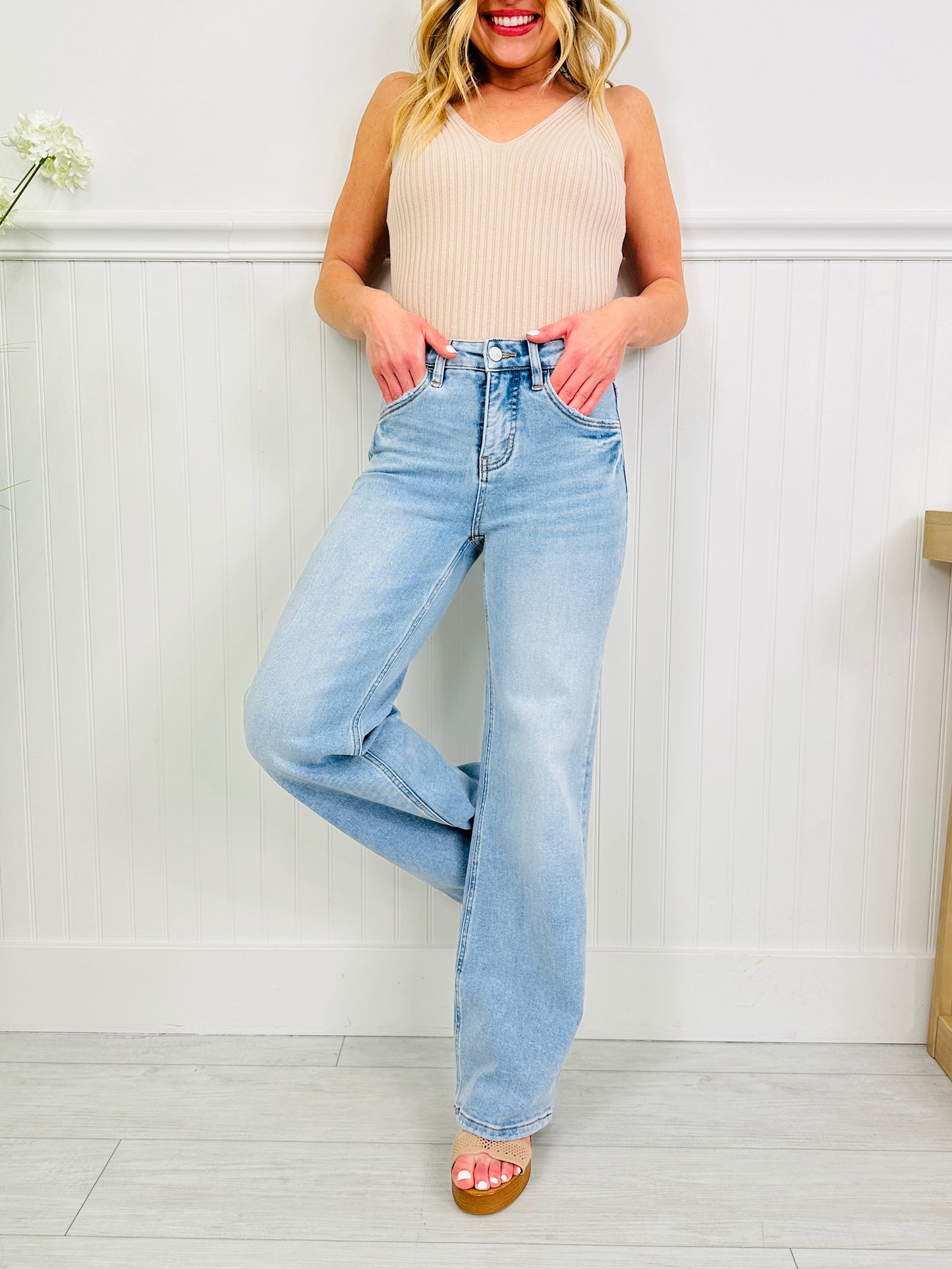 Your Best Side Wide Leg Tummy Control Jeans in Multiple Inseams