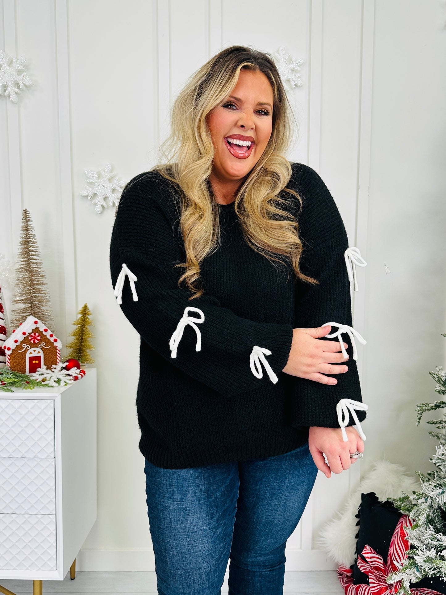 Put a Bow on It Sweater In Two Colors