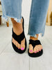 Sunset Drift Flip Flops in Black