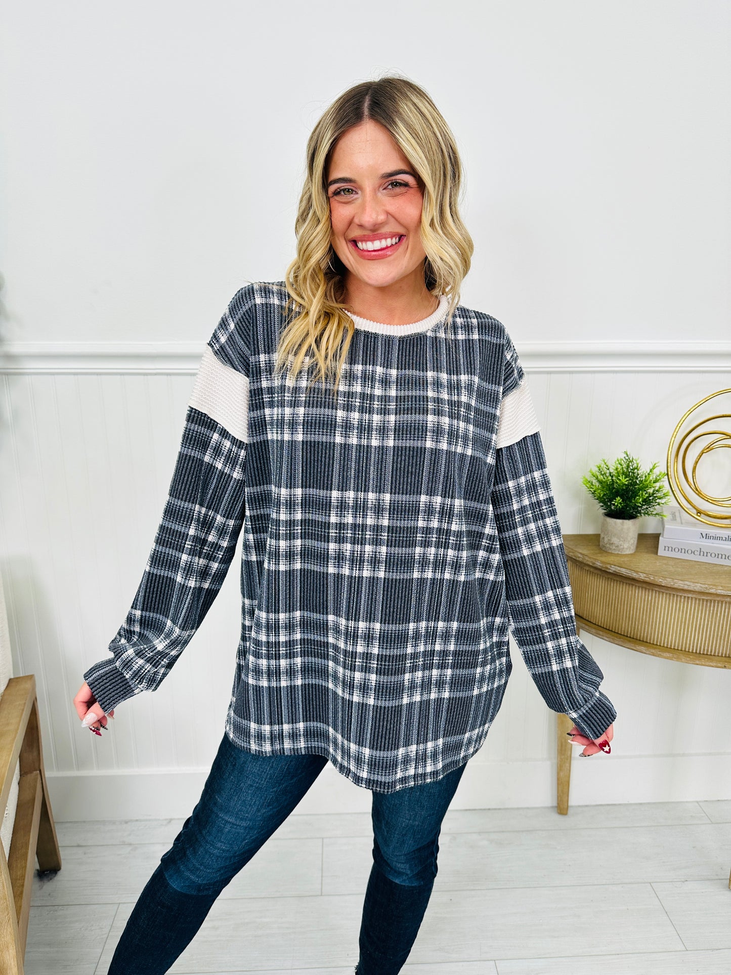 Merry In Plaid Top- Multiple Colors!
