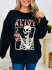 Staying Alive Graphic Crewneck Sweatshirt