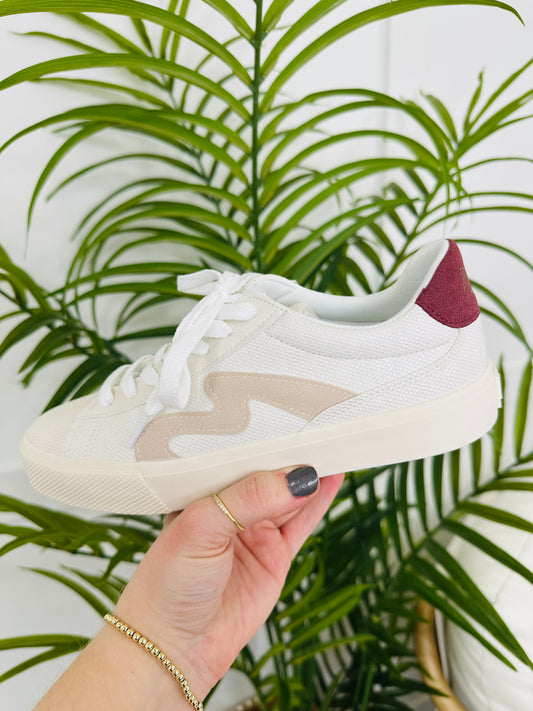 Flash Forward Sneakers In White Plum