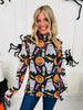 Spooky Things Mesh Top In Trick Or Treat Print