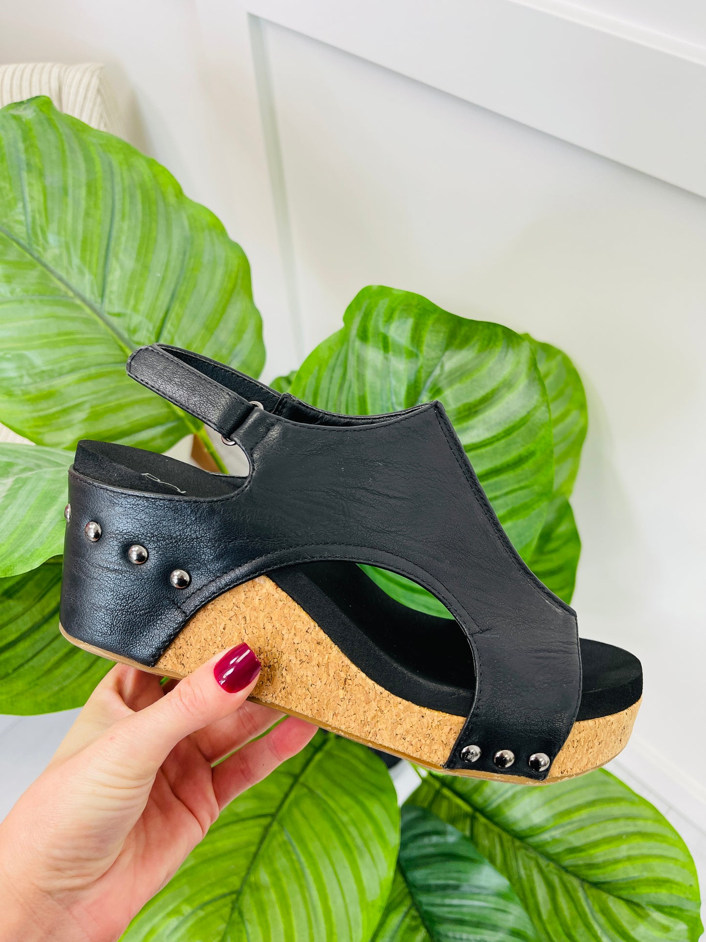 Effortless Dazzle Wedges In Black Combo