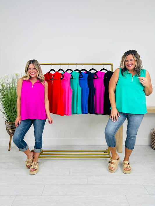 Zip Into Spring Top In Multiple Colors