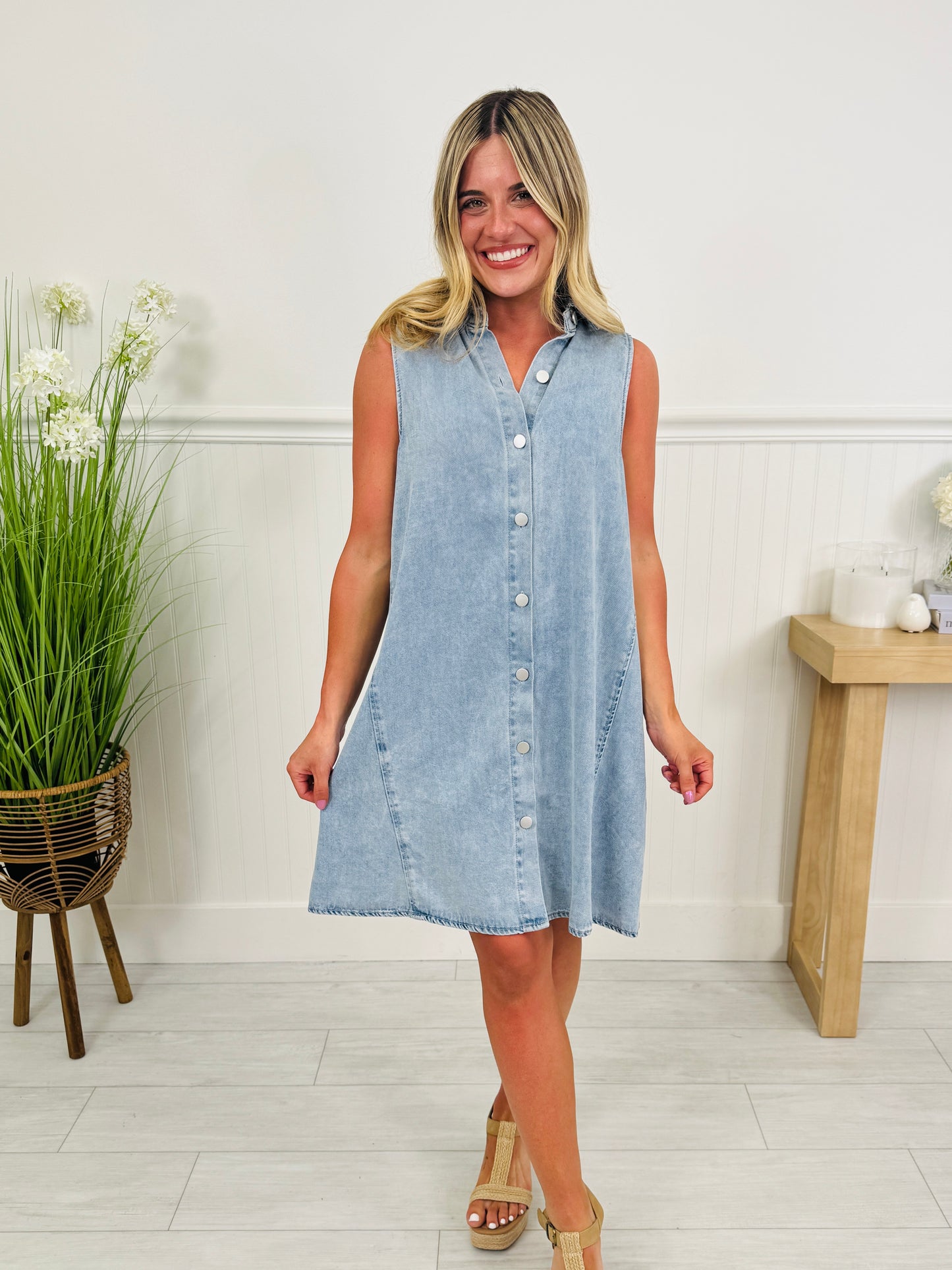 Denim Destination Shift Dress