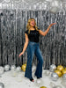 Judy Blue Dazzle Me Rhinestone Flare Jeans in Reg/Curvy