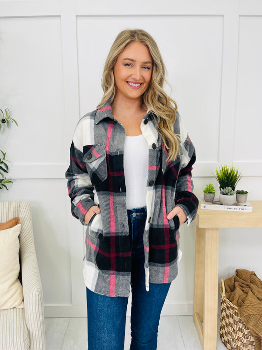 DOORBUSTER! Rustic Runway Shacket in Black