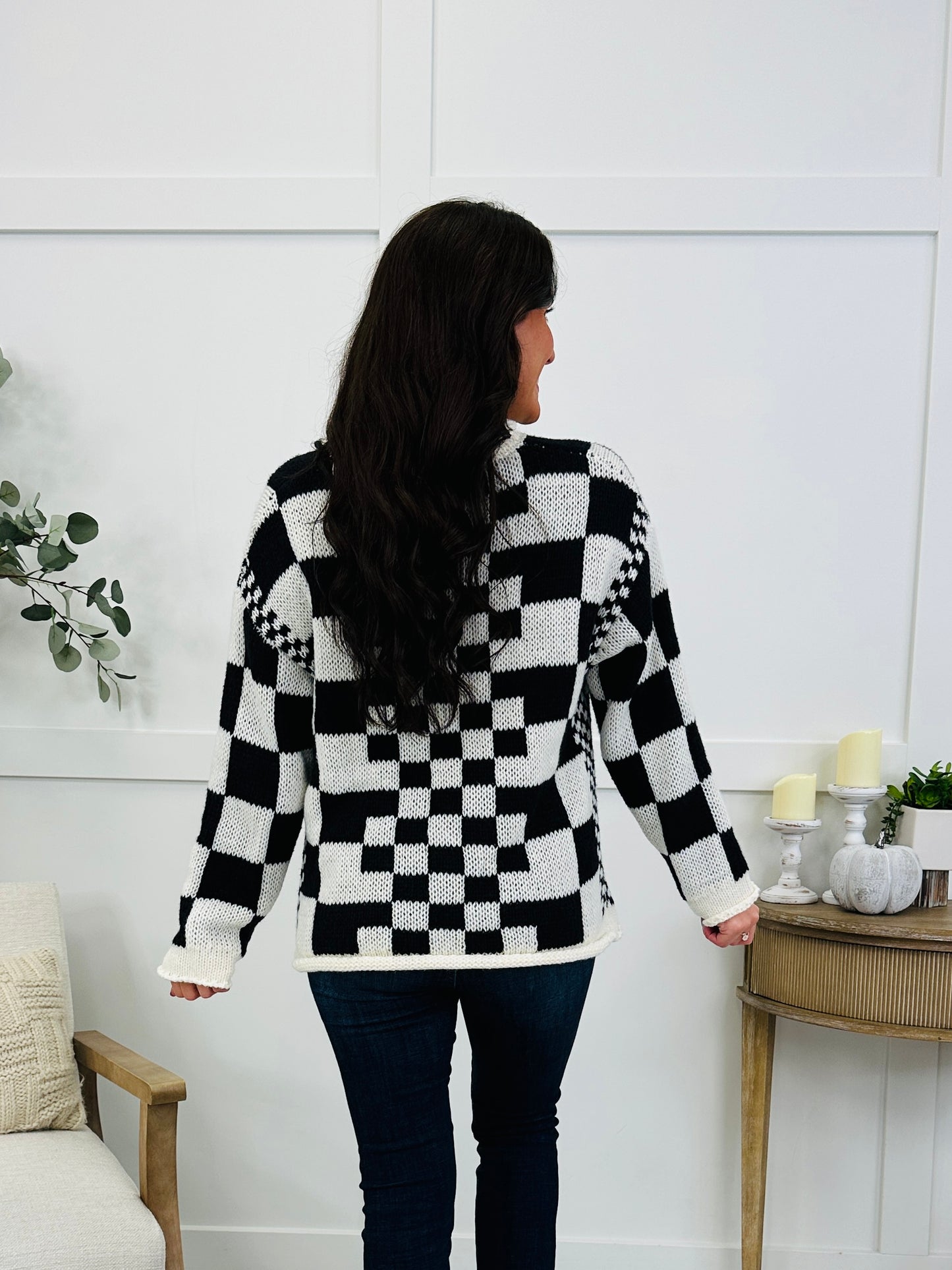 Winning Streak Sweater in Black Combo