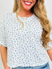 Porcelain Petal Top In Blue