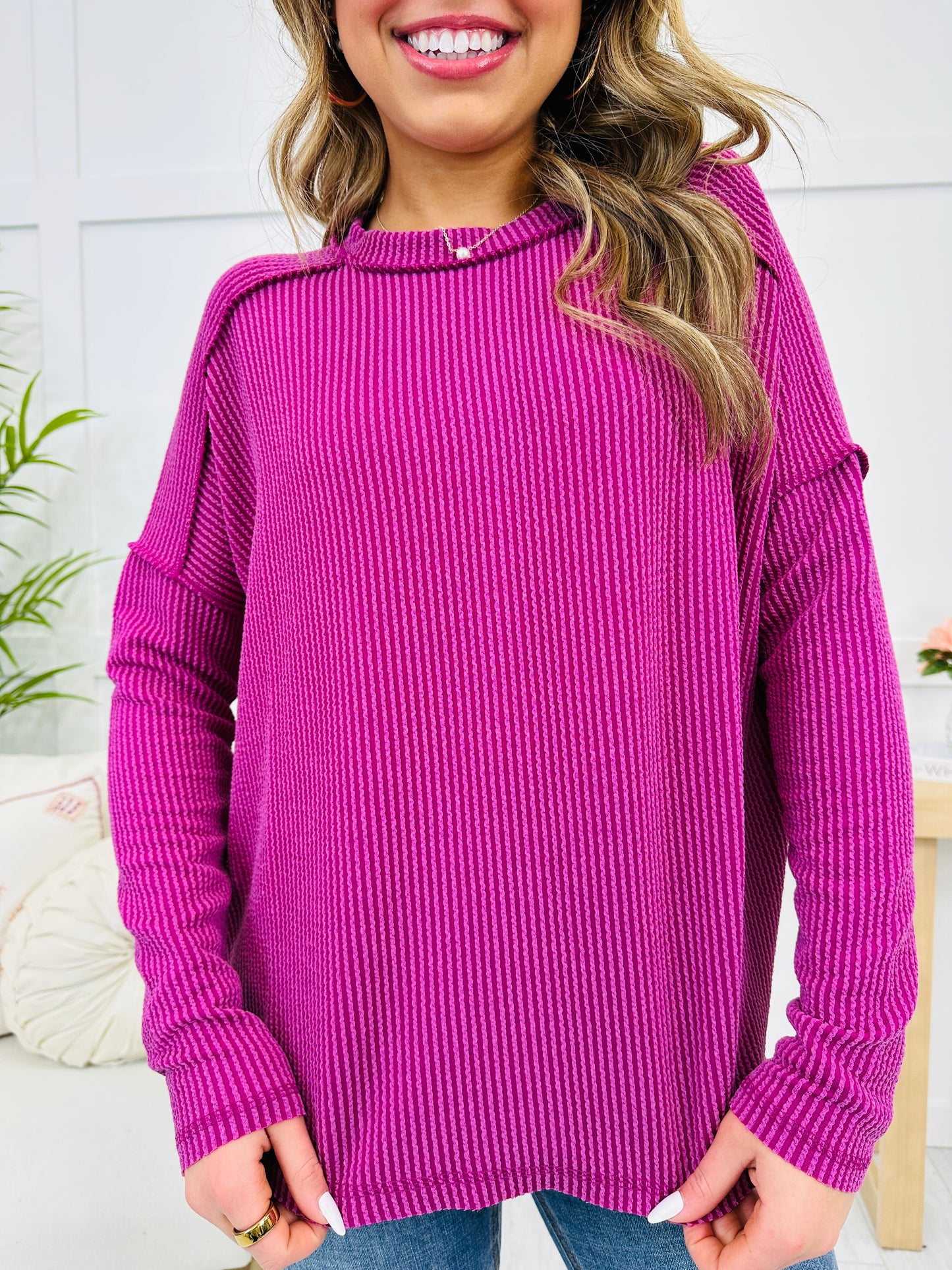 DOORBUSTER! Soft Focus Long Sleeve Top- Multiple Colors!