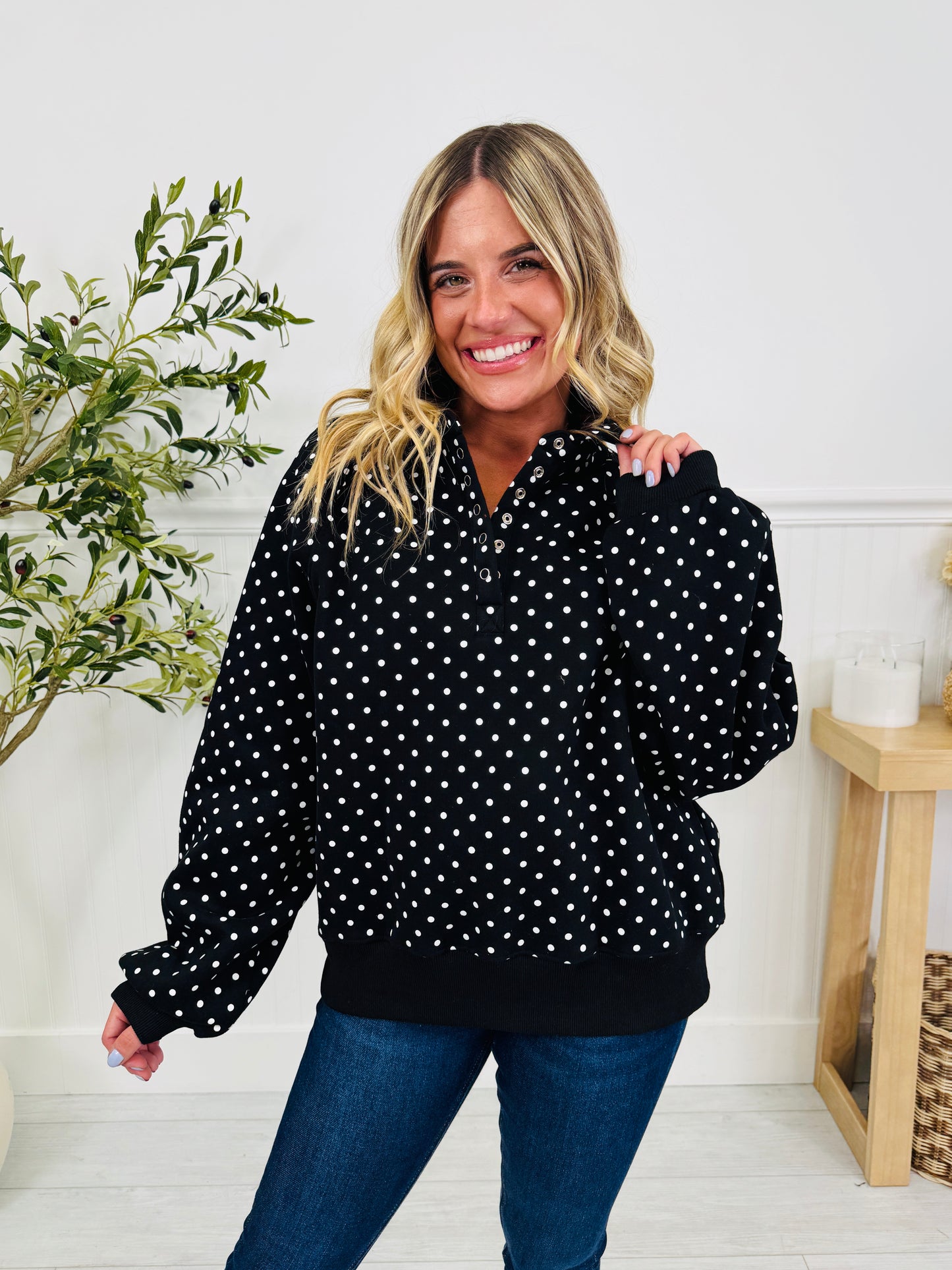 Polka Dot Perfection Pullover In Multiple Colors