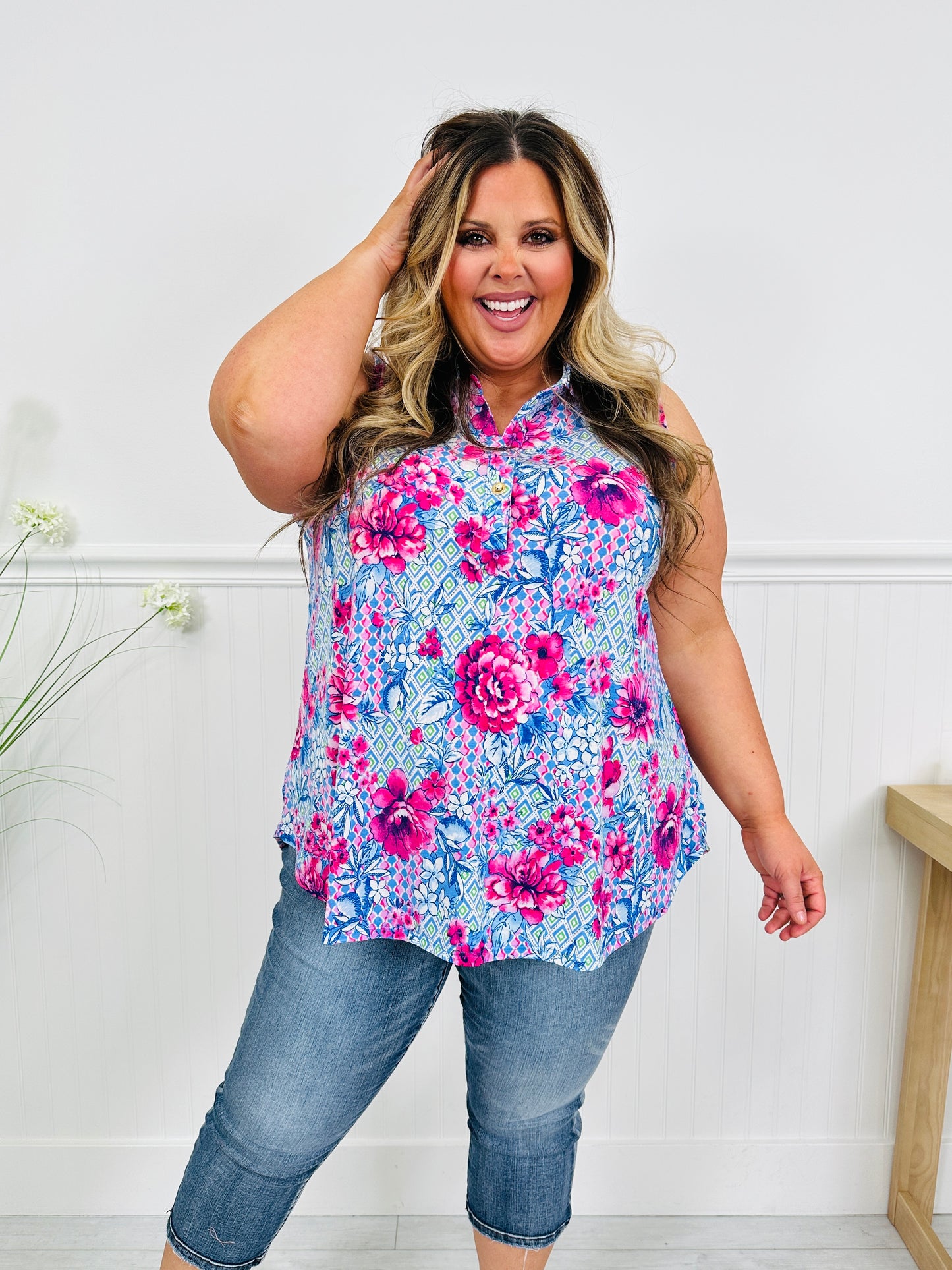 Styled For Summer Tank Top In Scottsdale Print