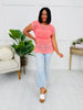 Off-Duty Babe Top In Neon Peach