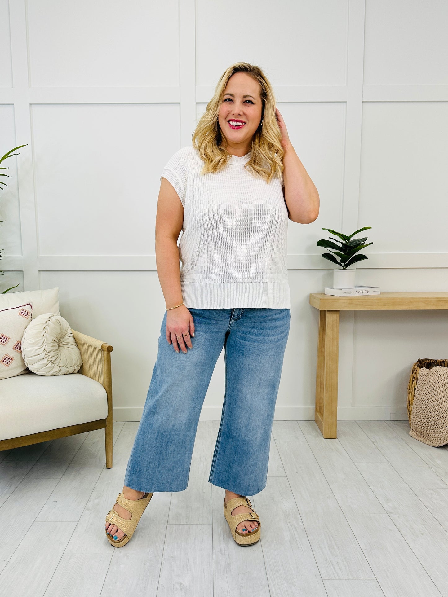 The Perfect Fit Cropped Tummy Control Wide Leg Jeans