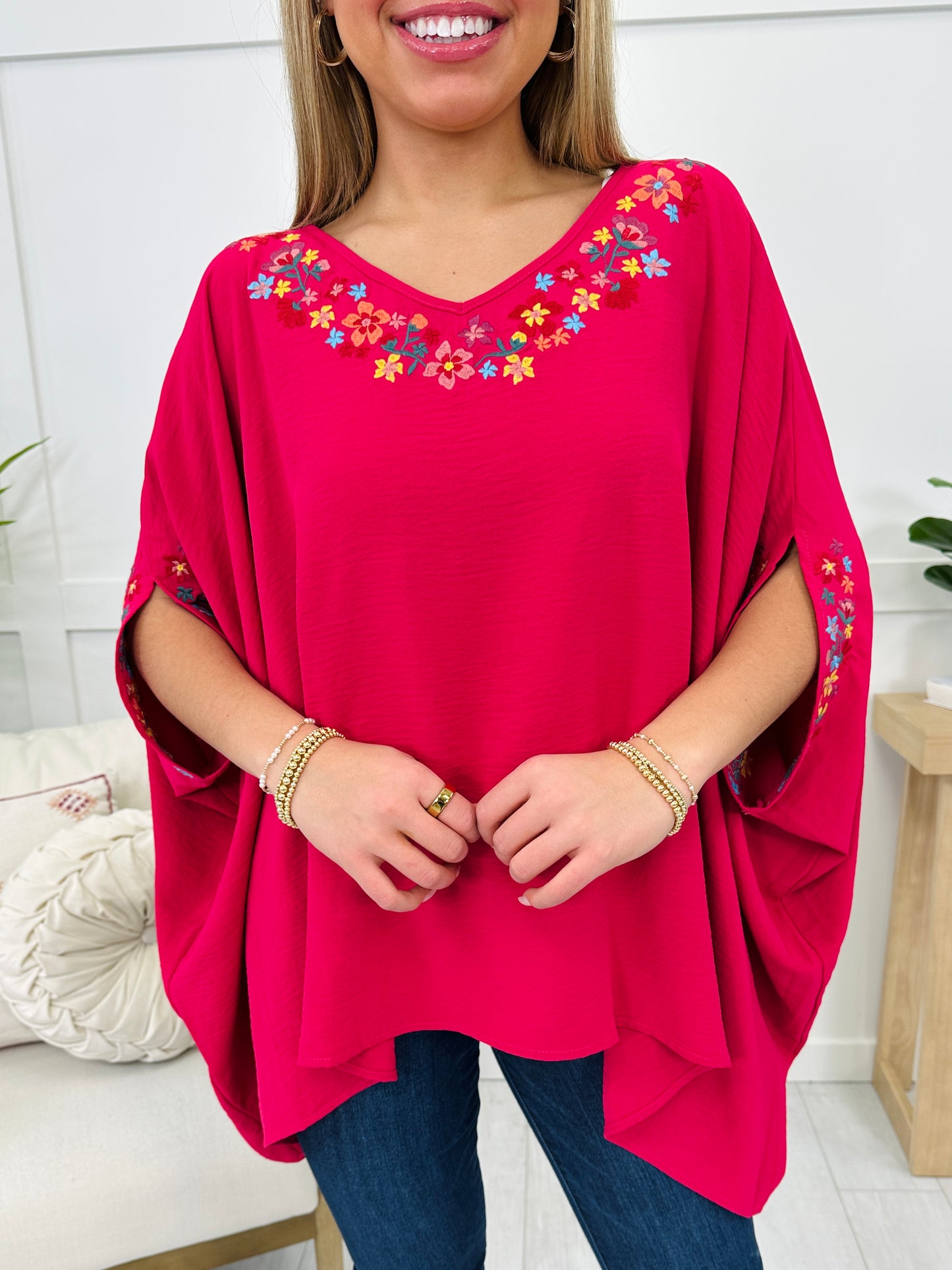 REG/CURVY Embroidered Essence Top- Multiple Colors!