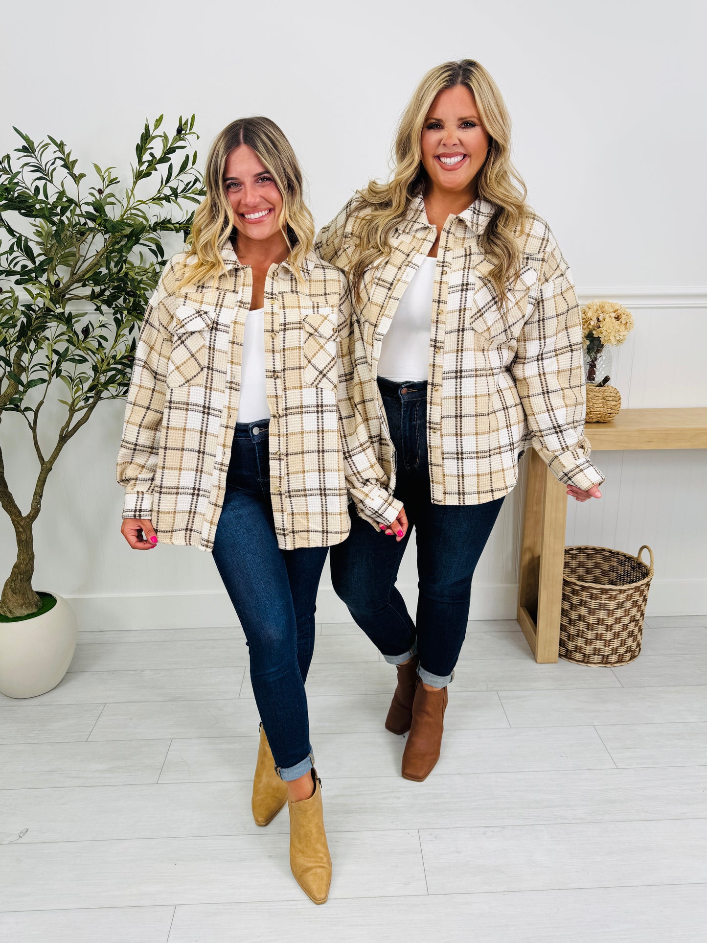 Fireside Favorite Shacket In Cream