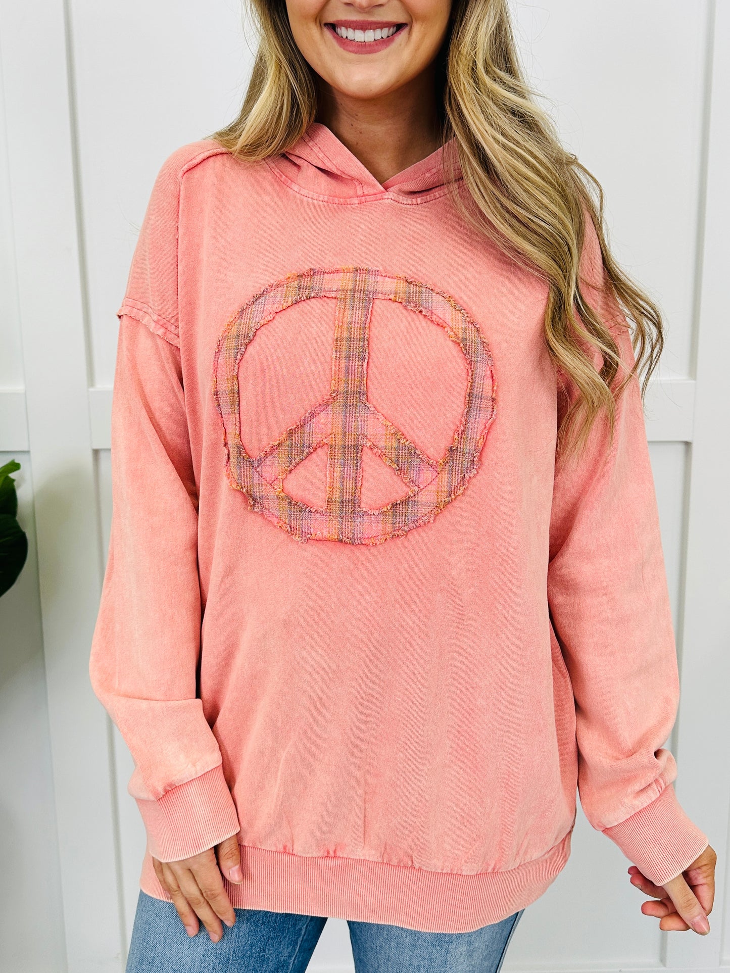 Peace Mode Sweatshirt in Coral
