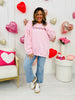 Teach Candy Hearts Graphic Crewneck Sweatshirt