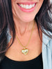 Love To Love You Large Gold Chunky Heart Necklace