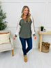 Pattern in Motion Top In Olive
