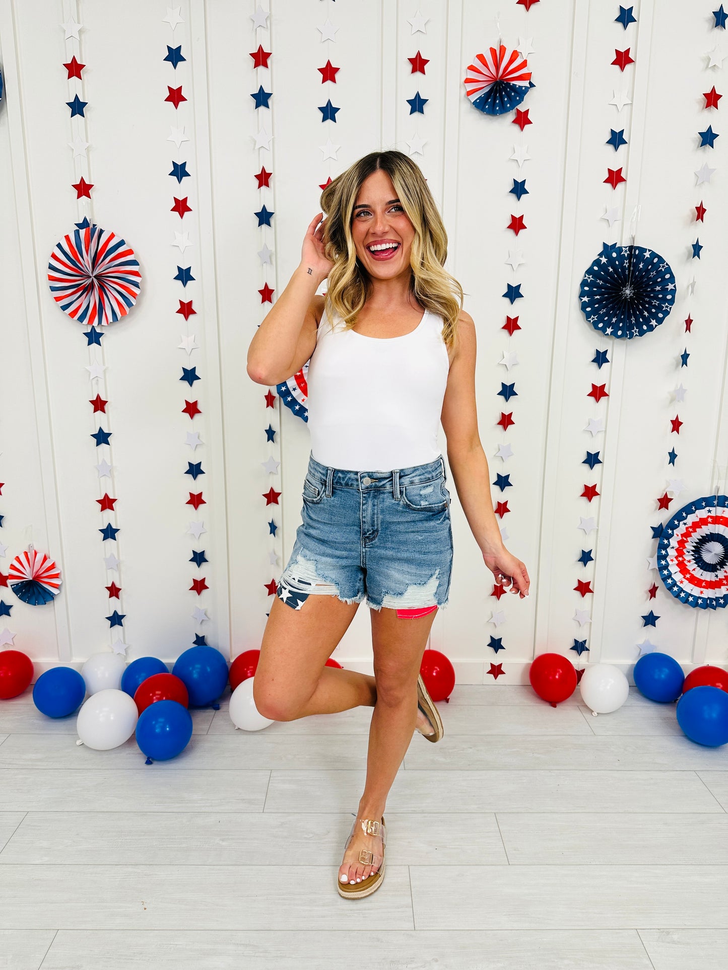 Judy Blue Land of the Free Shorts