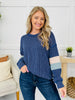 Falling Into Hue Top in Navy