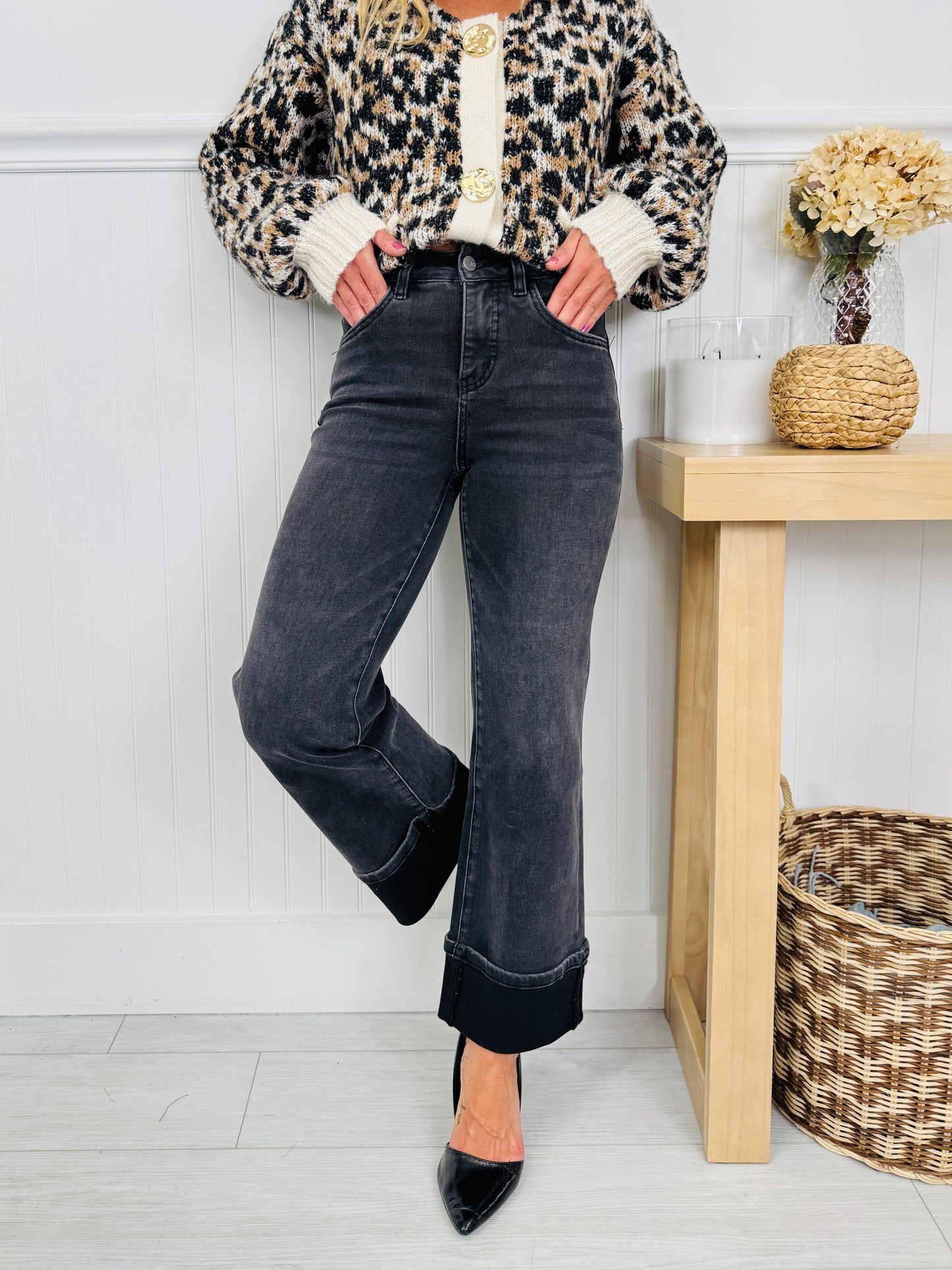 After Dark Tummy Control Cuffed Straight Jeans