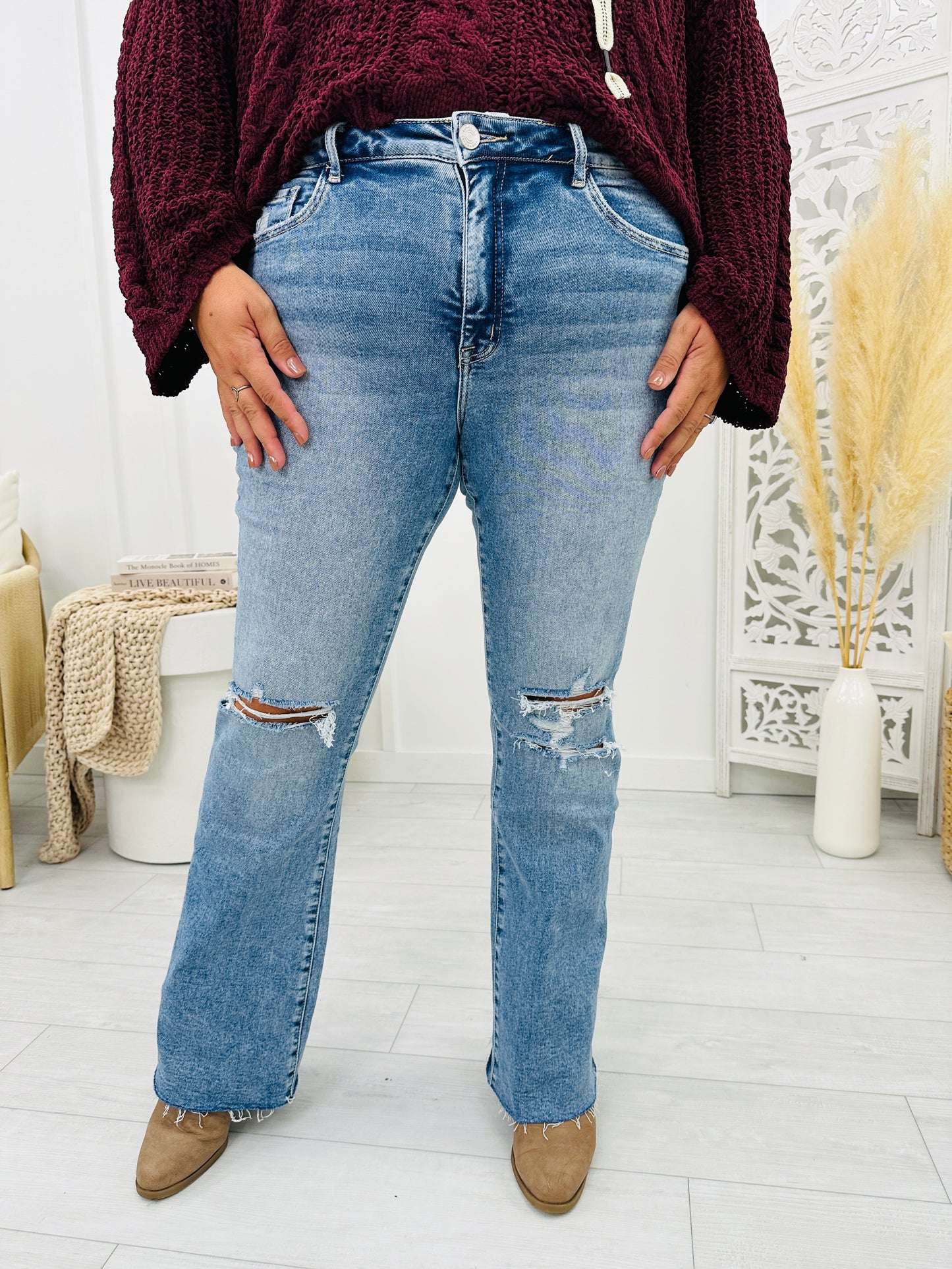 MOCO Exclusive Flare Up Tummy Control Jeans in Reg/Curvy