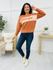 Fall Into Happiness Sweater In Burnt Orange