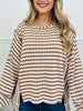 Striped Intuition Sweater in Camel