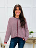 The Fireside Stripe Top In Burgundy
