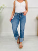 Scallop Sweetheart Tummy Control Cropped Straight Jeans